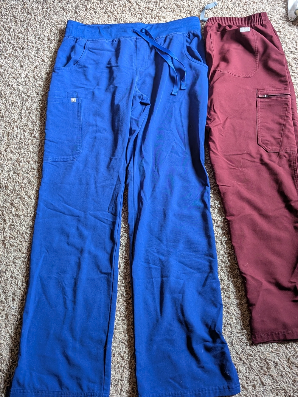 Figs Scrub Pants Women’s Blue Burgundy